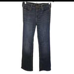 Hollister Mid Rise Boot Jeans Junior Size 5S 27x29 Medium Wash Advanced Stretch